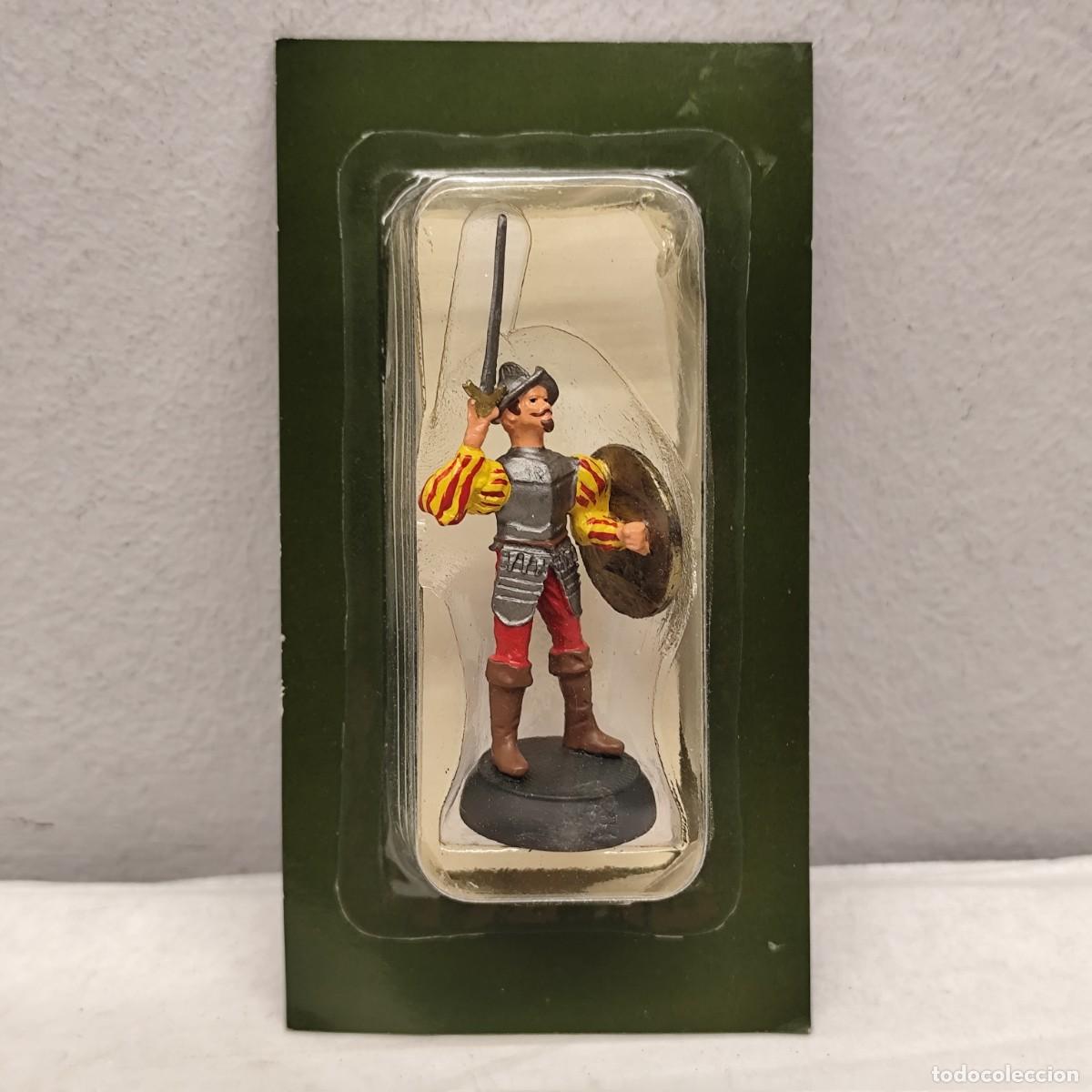 Juguetes Antiguos: SOLDADITO DE PLOMO - RBA EDITORES - ALMIRALL PALOU - CONQUISTADOR DE LA INDIA - 75 MM / 809