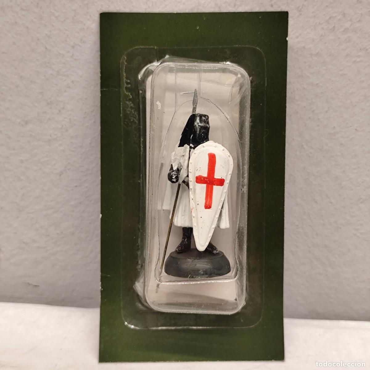 Juguetes Antiguos: SOLDADITO DE PLOMO - RBA EDITORES - ALMIRALL PALOU - CABALLERO TEMPLARIO - 70 MM / 811
