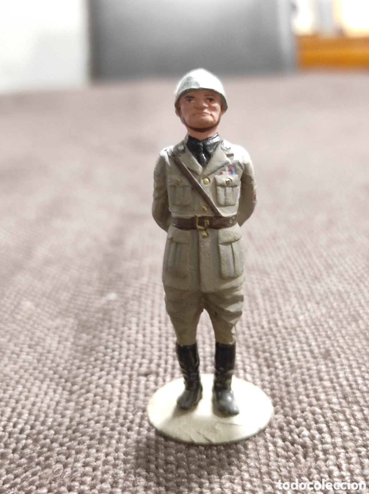 Juguetes Antiguos: Figura de plomo Alymer Benito Mussolini Italia II Guerra Mundial 60 mm