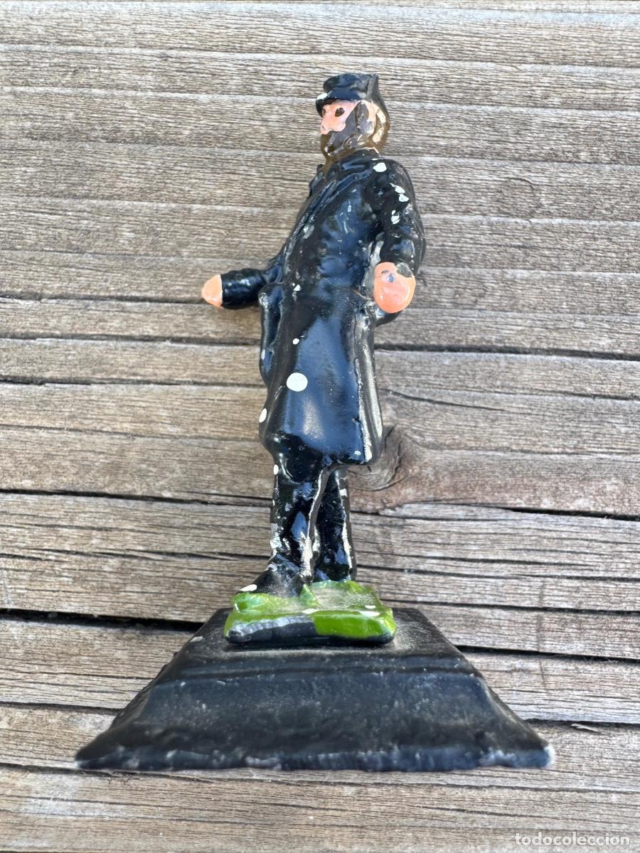 Juguetes Antiguos: Soldado de plomo pintado ppio s XX militar americano nordista 6cms