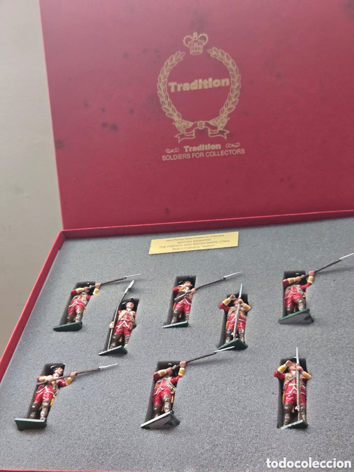 Juguetes Antiguos: Caja soldados de plomo pintados a mano, tradition
