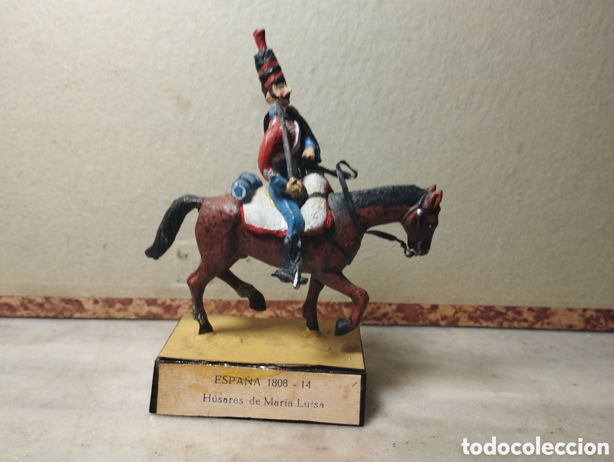 Juguetes antiguos: Soldados de plomo Almirall 54 mm husar m luisa