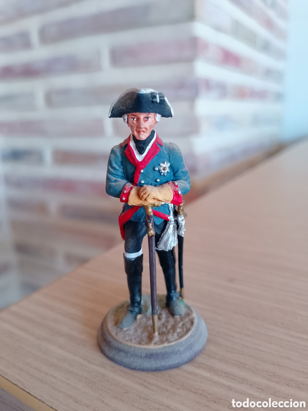 Juguetes antiguos: Federico el Grande (Federico II de Prusia) soldadito de plomo
