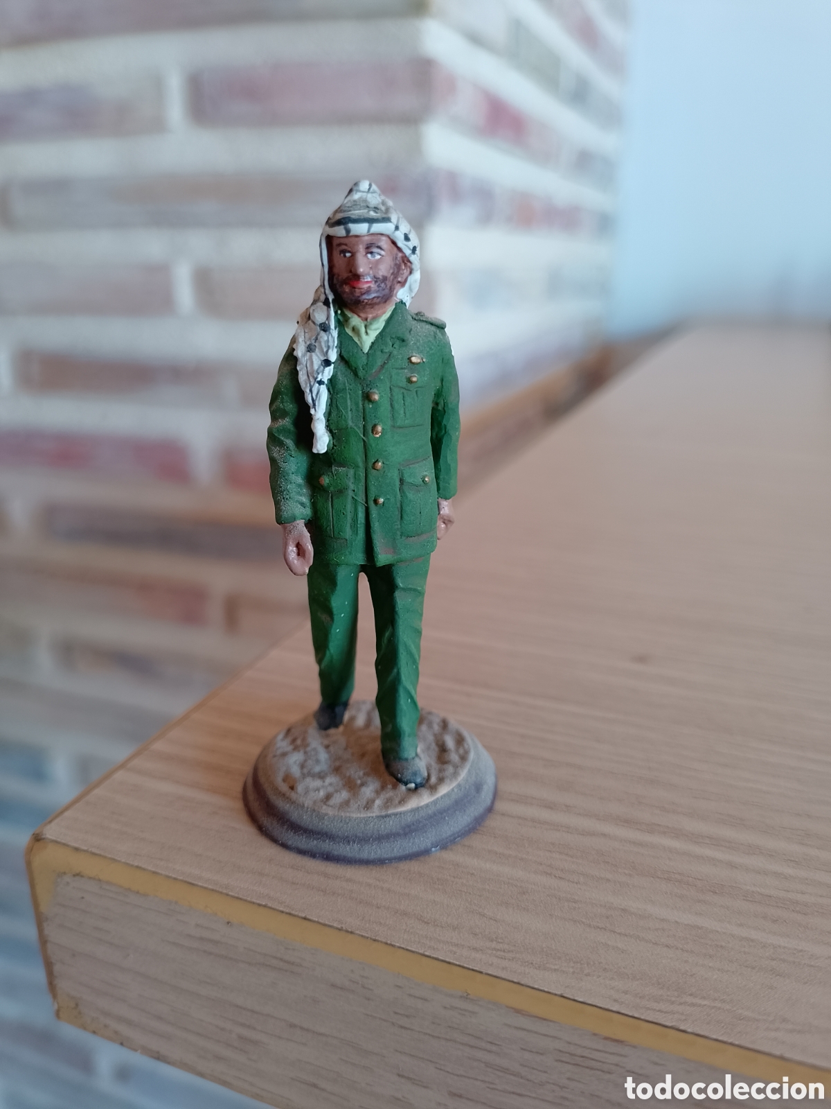 Juguetes antiguos: Figura de plomo mundiart Yasser Arafat
