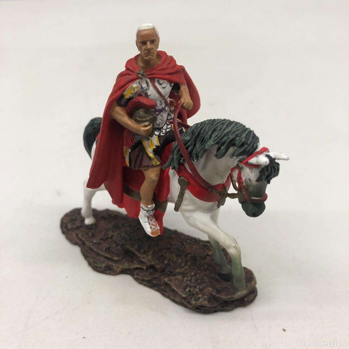 Juguetes antiguos: SOLDADITO DE PLOMO - SOLDADOS DE LA ANTIGUA ROMA - JULIO CESAR A CABALLO - 80 MM