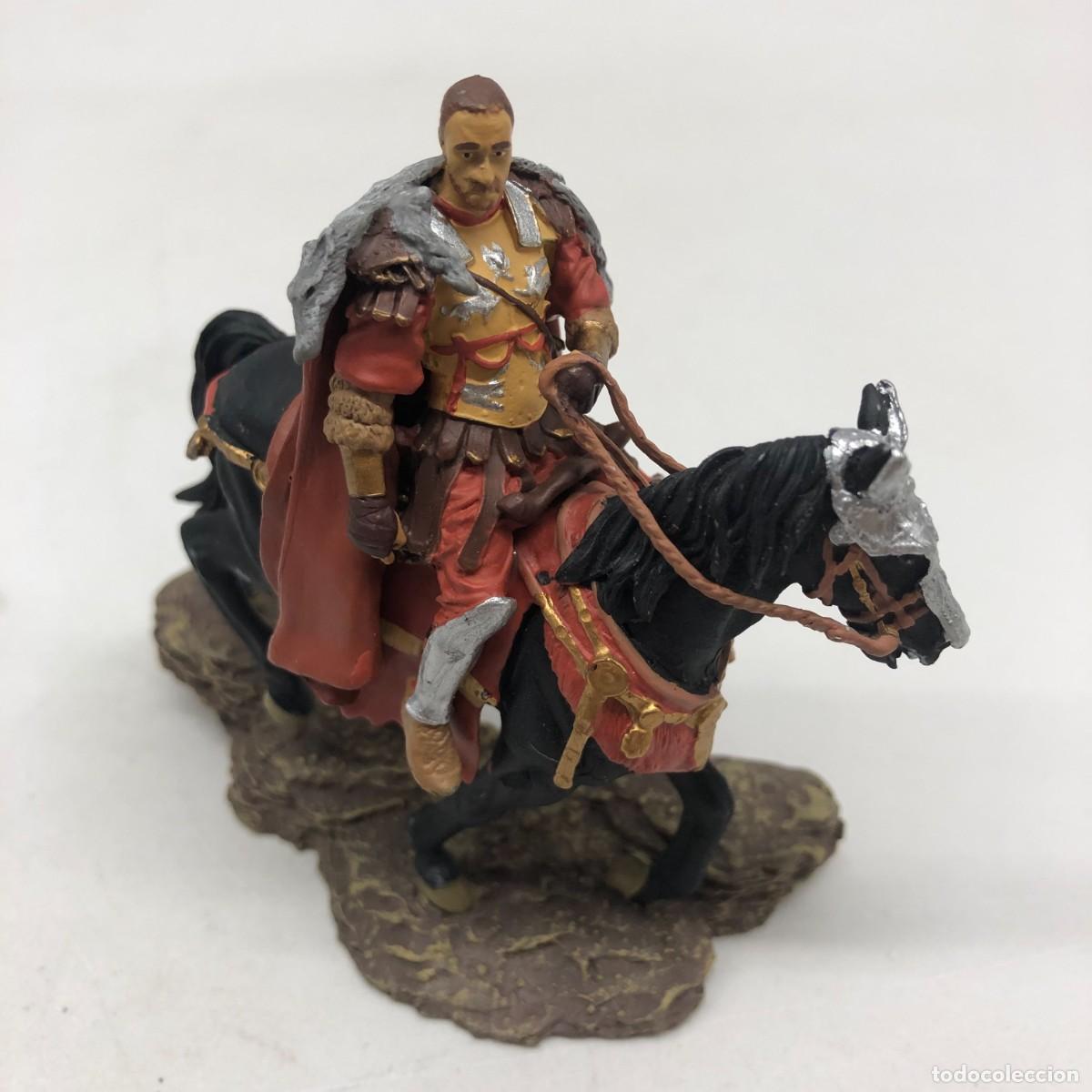 Juguetes antiguos: SOLDADITO DE PLOMO - SOLDADOS DE LA ANTIGUA ROMA - GENERAL ROMANO A CABALLO - 80 MM