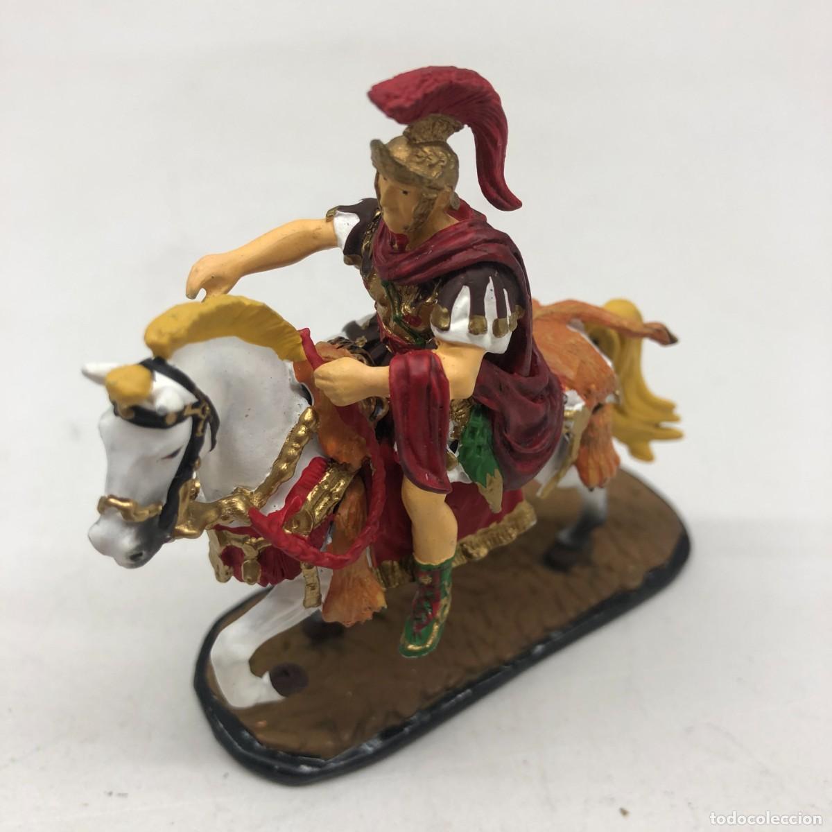 Juguetes antiguos: SOLDADITO DE PLOMO - SOLDADOS DE LA ANTIGUA ROMA - GENERAL ROMANO A CABALLO - 85 MM