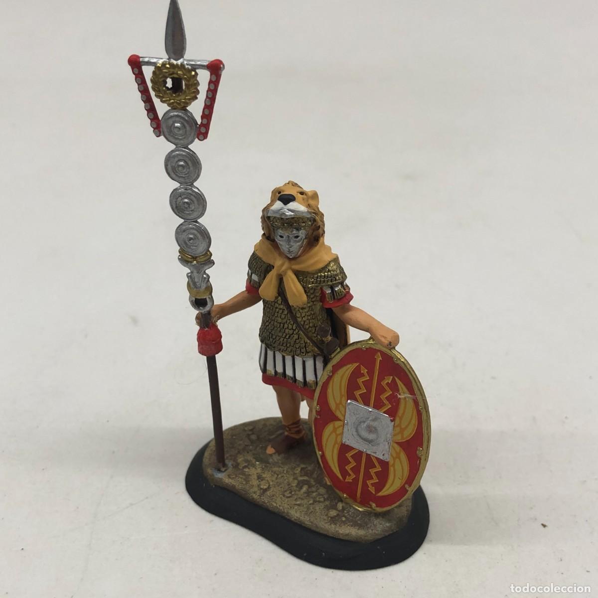 Juguetes antiguos: SOLDADITO DE PLOMO - SOLDADOS DE LA ANTIGUA ROMA - SIGNIFERO ROMANO - PORTADOR ESTANDARTE - 95 MM