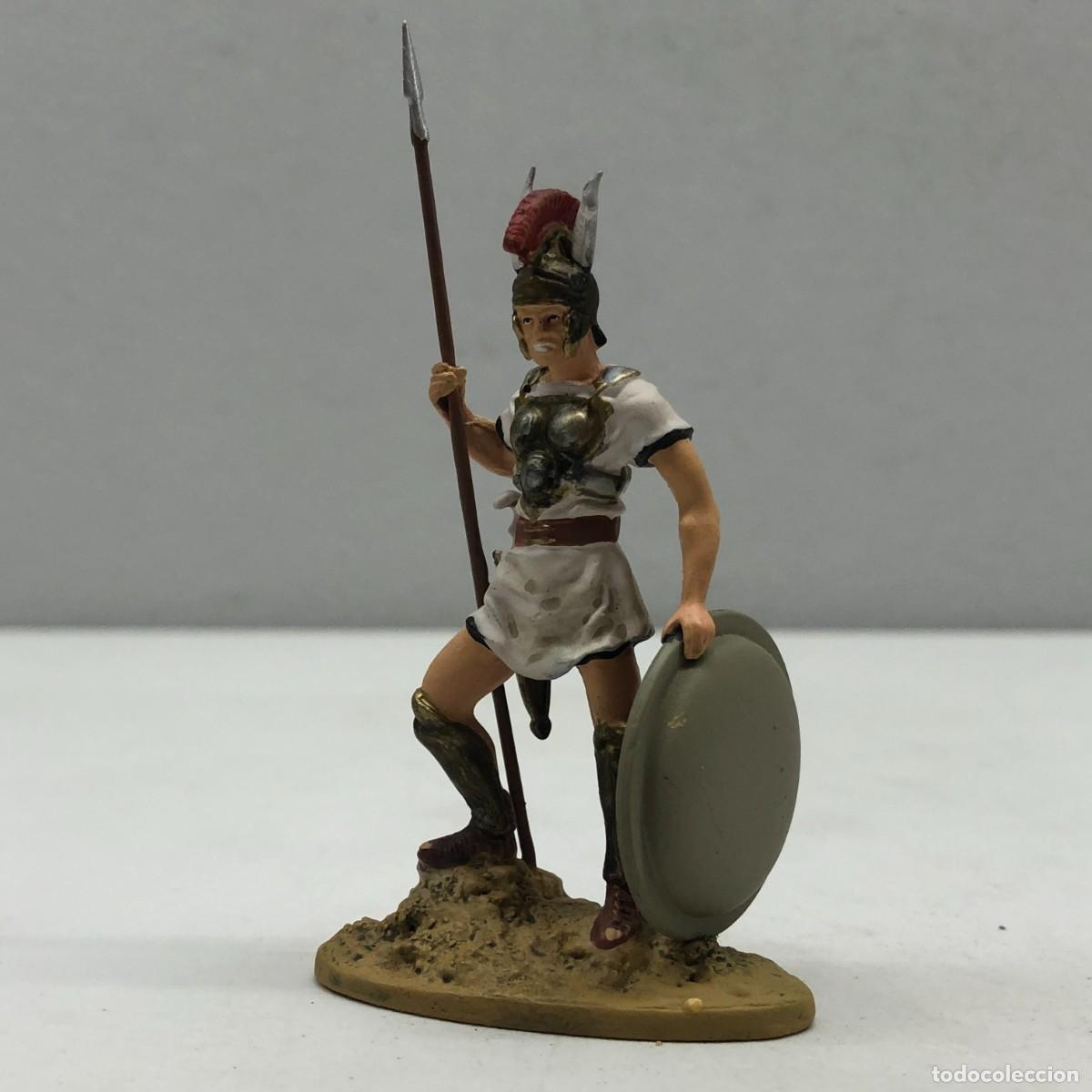 Juguetes antiguos: SOLDADITO DE PLOMO - GUERRERO IT&Aacute;LICO SAMNITA - ANTIGUA ROMA - 80 MM