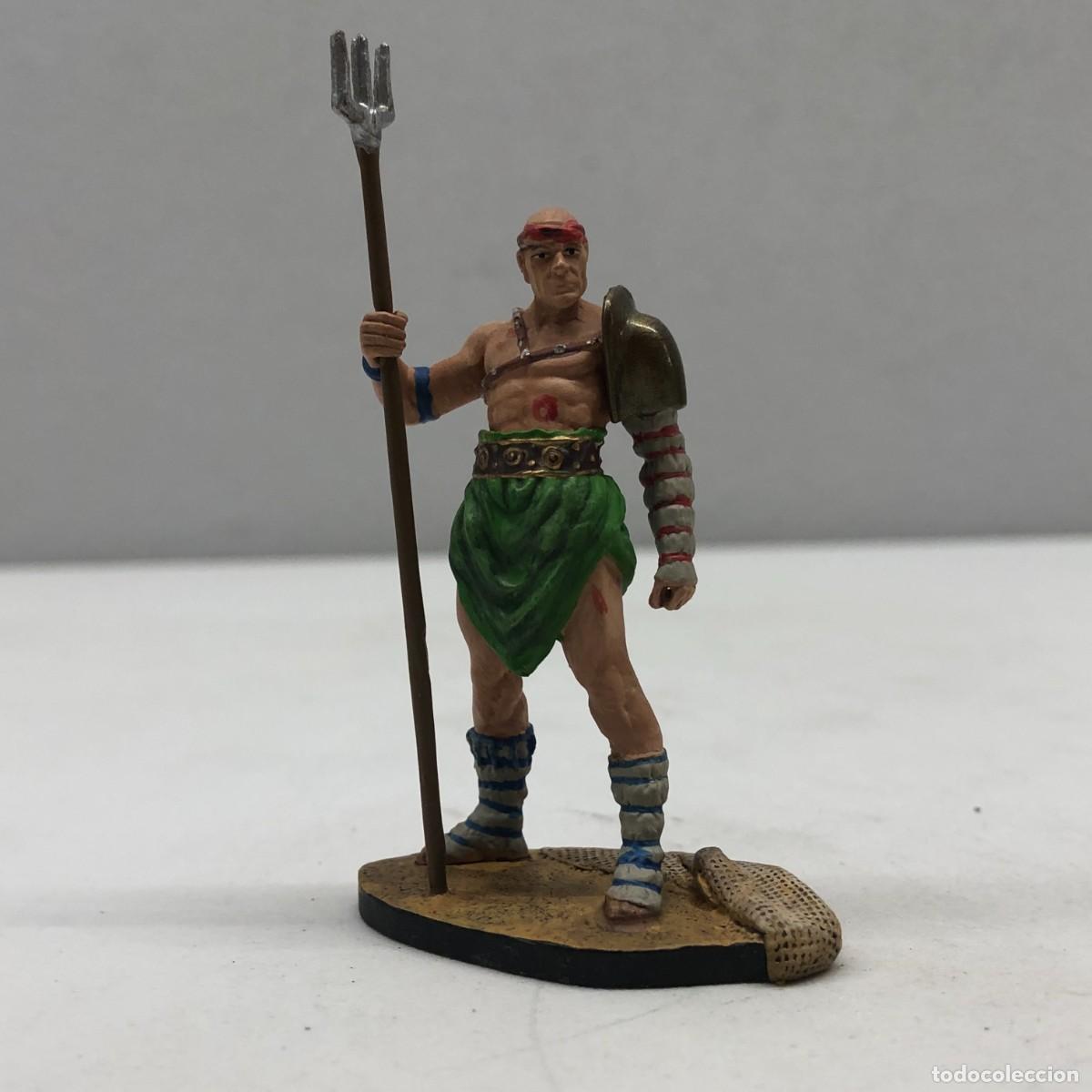 Juguetes antiguos: SOLDADITO DE PLOMO - GLADIADOR RECIARIUS - ANTIGUA ROMA - 75 MM