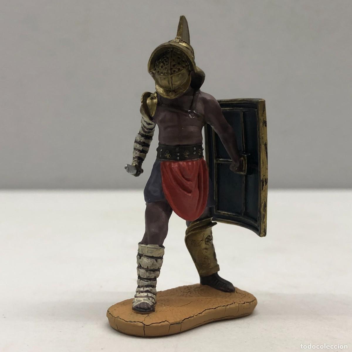 Juguetes antiguos: SOLDADITO DE PLOMO - GLADIADOR ROMANO - MIRMIL&Oacute;N - ANTIGUA ROMA - 70 MM