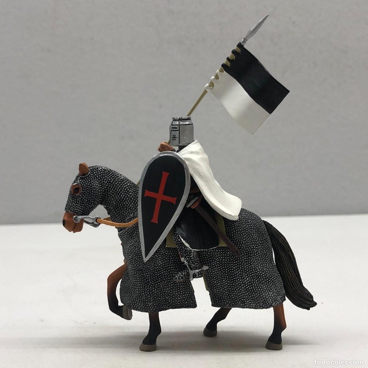 Juguetes antiguos: SOLDADITO DE PLOMO - CABALLERO TEMPLARIO A CABALLO - CABALLEROS DE LA EDAD MEDIA - ALTAYA