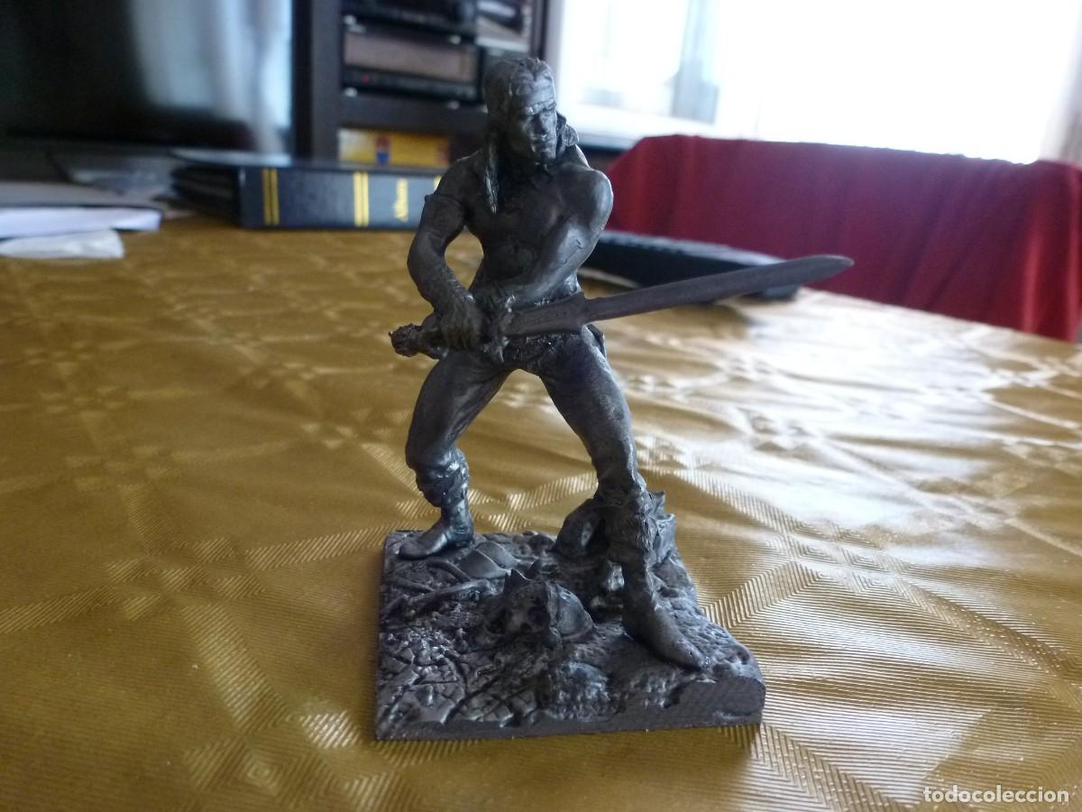 Juguetes antiguos: CONAN EL BARBARO-FIGURA METAL 1/25-70MM- PERFECTOS ACABADOS- VER FOTOS