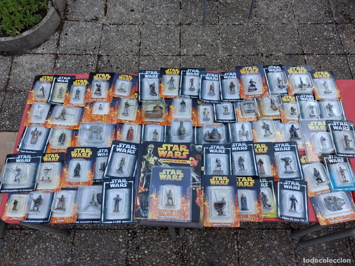 Juguetes antiguos: ESPECTACULAR COLECCION COMPLETA 61 FIGURAS DE PLOMO STAR WARS + 60 FASCICULOS NUEVA BLISTER ORIGINAL