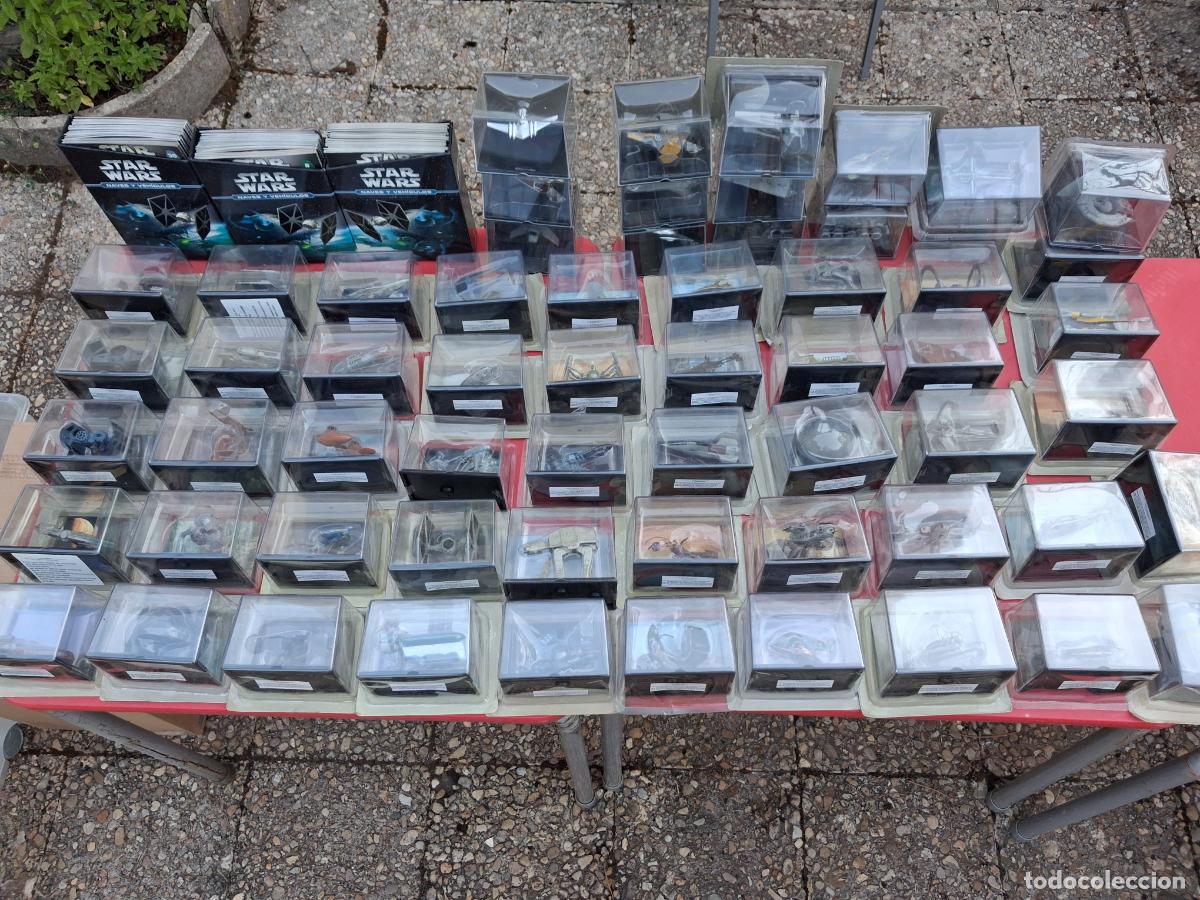 Juguetes antiguos: IMPRESIONANTE COLECCION COMPLETA 60 NAVES Y VEHICULOS STAR WARS + FASCICULOS NUEVAS BLISTER ORIGINAL