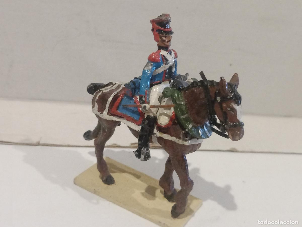 Juguetes antiguos: FIGURA DE PLOMO DE UN JINETE A CABALLO PSOIBLEMENTE NAPOLEONICO