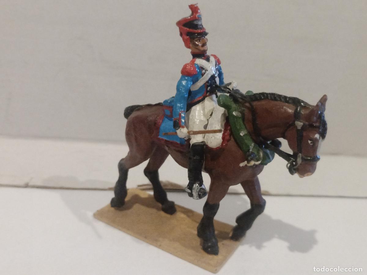 Juguetes antiguos: FIGURA DE PLOMO DE UN JINETE A CABALLO PSOIBLEMENTE NAPOLEONICO