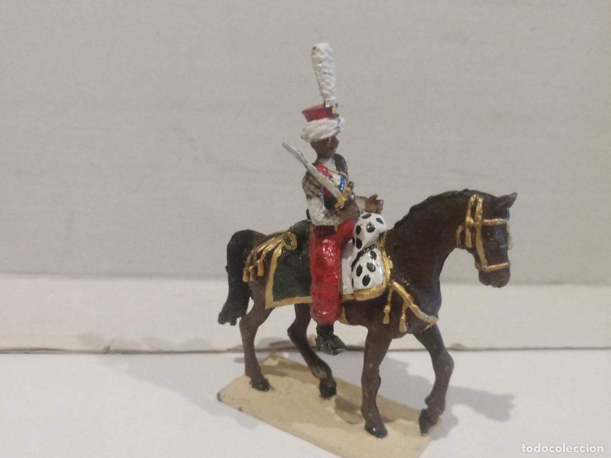 Juguetes antiguos: FIGURA DE PLOMO DE UN JINETE A CABALLO PSOIBLEMENTE NAPOLEONICO