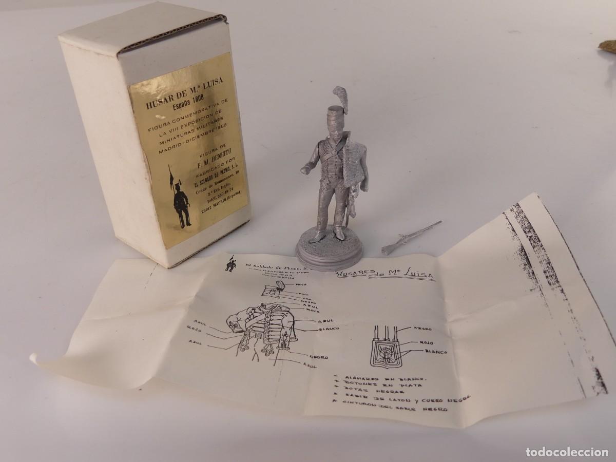 Jeux Anciens: SOLDADITO DE PLOMO SIN PINTAR &ndash; HUSAR DE MARIA LUISA ESPA&Ntilde;A 1808 CON CAJA