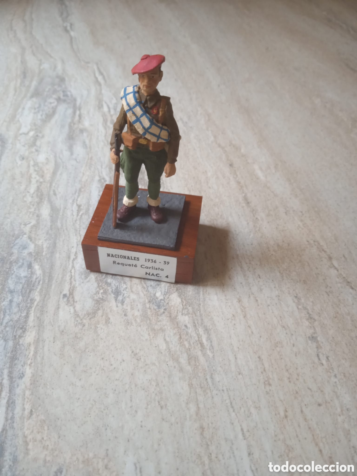 Juguetes antiguos: Soldado de plomo.Nacionales 1936-39. Requet&egrave; Carlista