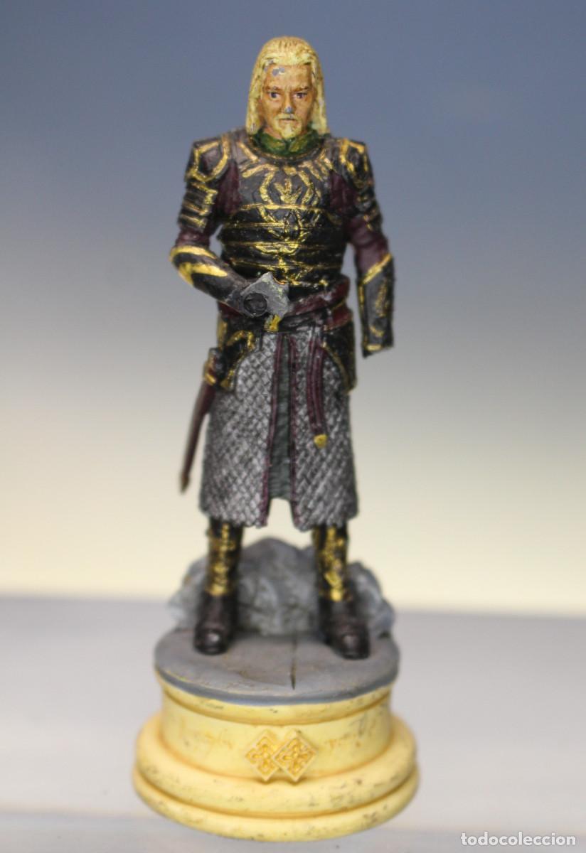 Juguetes antiguos: Theoden, El Se&ntilde;or de los Anillos. Figura ajedrez de Eaglemoss.