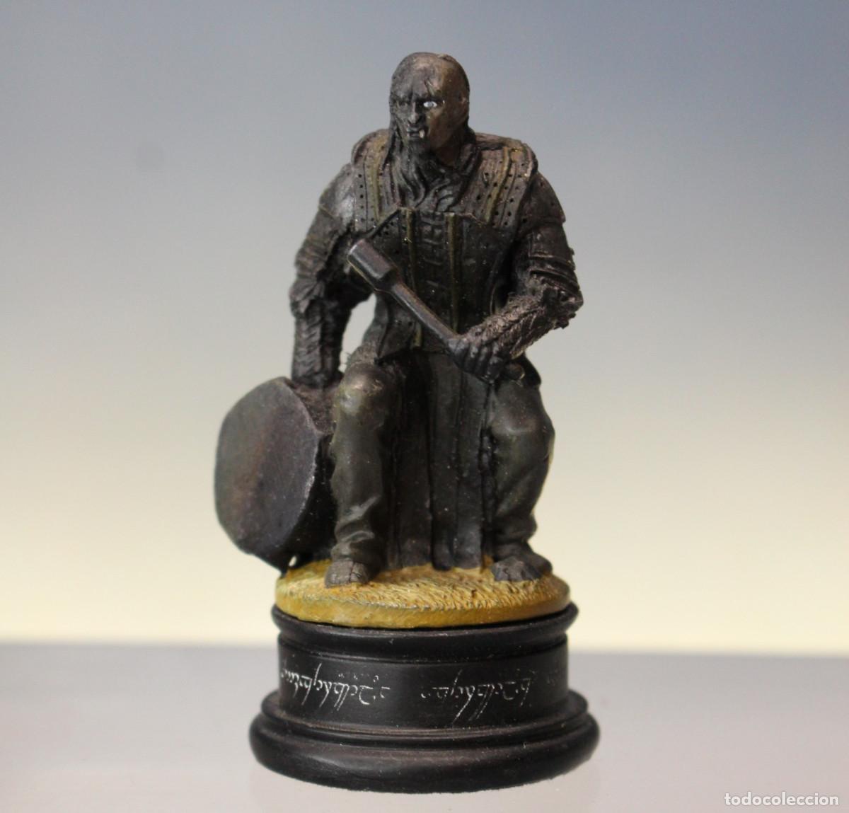 Juguetes antiguos: Orco tamborilero, El Se&ntilde;or de los Anillos. Figura ajedrez de Eaglemoss.