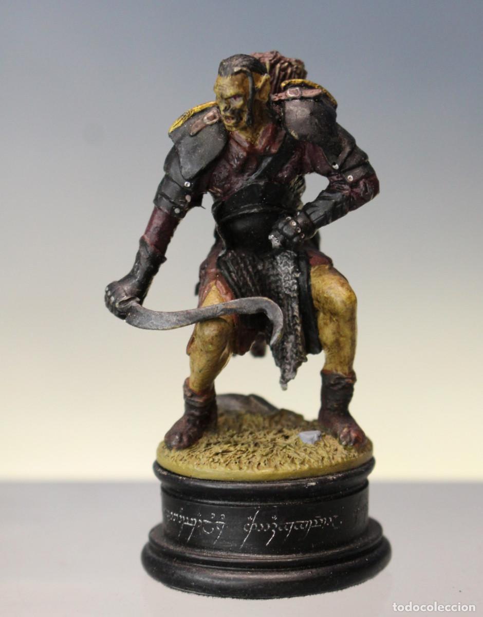 Juguetes antiguos: Orco arquero, El Se&ntilde;or de los Anillos. Figura ajedrez de Eaglemoss.