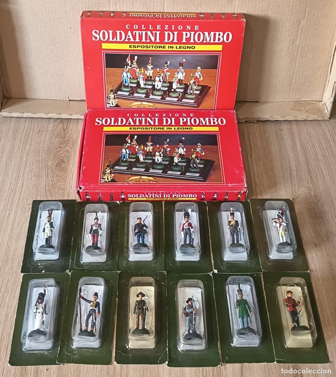 Juguetes antiguos: Soldaditos Plomo Almirall Palou + Peanas