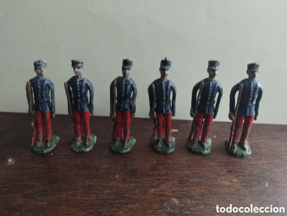 Juguetes antiguos: Soldados de plomo Casanellas 45 mm 1920