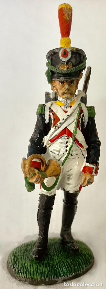 Juguetes antiguos: CORNETA REGIMIENTO FRANC&Eacute;S DE L&Iacute;NEA. SOLDADOS DE LAS GUERRAS NAPOLE&Oacute;NICAS. DEL PRADO. 1:32. 8 CMS.