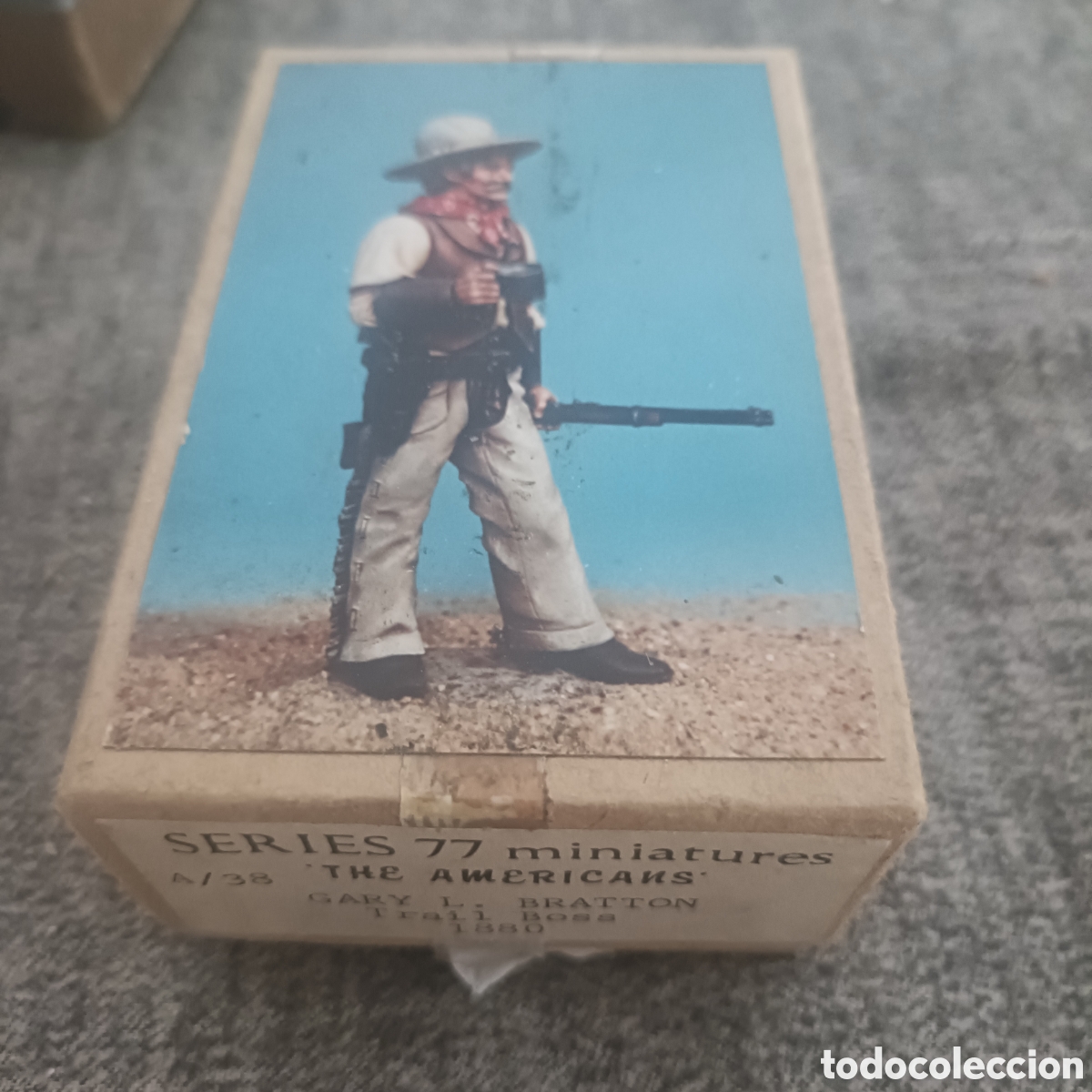 Juguetes antiguos: Figura de plomo serie 77 vaquero a/38