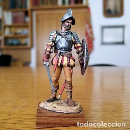 Juguetes antiguos: SOLDADO DE PLOMO - 54MM - CONQUISTADOR ESPA&Ntilde;OL 1560-1600 - CHRONOS MINIATURES