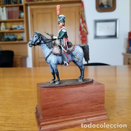 Giochi Antichi: OFICIAL FRANCES DE CAZADORES A CABALLO 1814 - 54MM - PLZ MINIATURES - SOLDADO DE PLOMO
