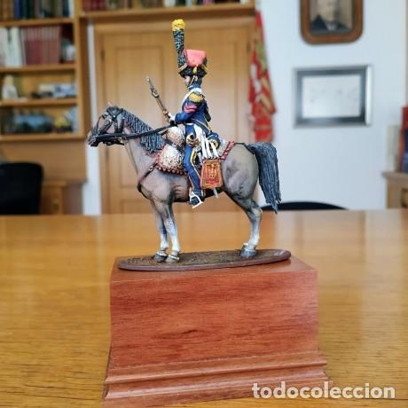 Juguetes antiguos: OFICIAL HUSARES 9&ordm; REG ELITE CON SURTOUT 1808 - 54MM - PLZ MINIATURES - SOLDADO DE PLOMO