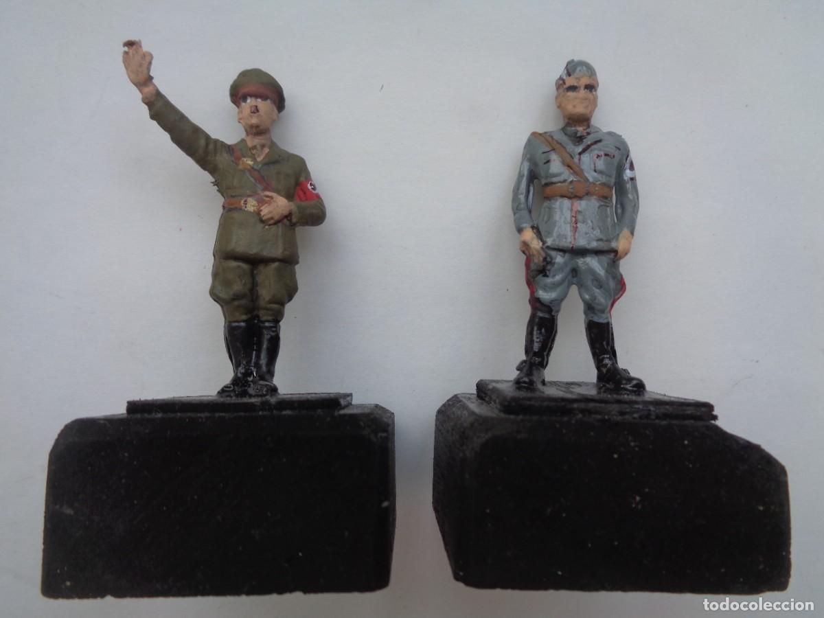 Juguetes antiguos: LOTE DE 2 FIGURAS MINIATURAS DEL FUHRER ADOLF HITLER Y EL DUCE BENITO MUSSOLINI
