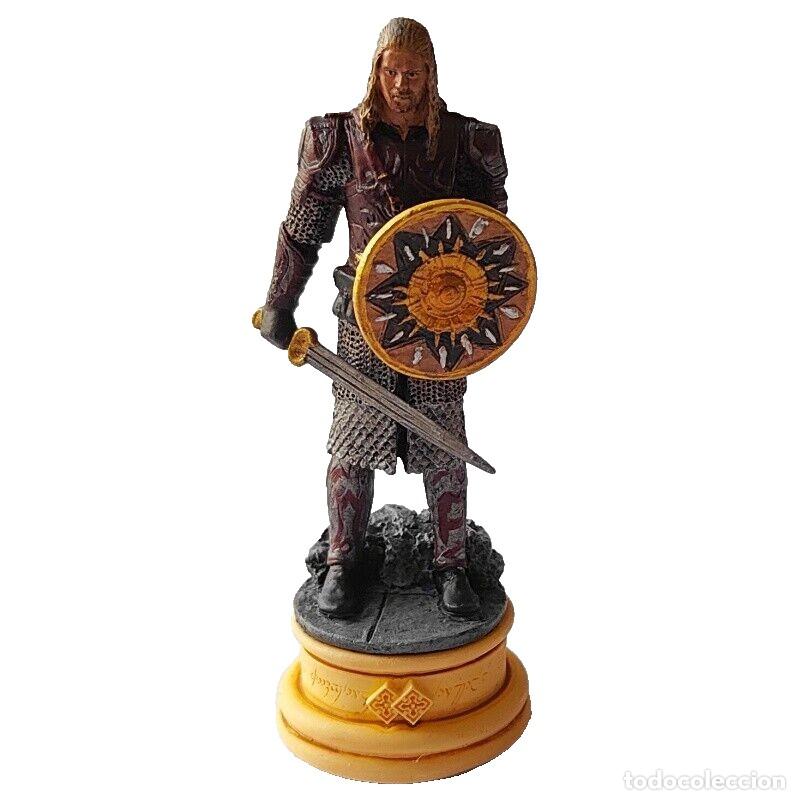 Juguetes antiguos: Eaglemoss Ajedrez El Se&ntilde;or de los Anillos. Figura de Plomo de &Eacute;omer, en metal. Escala 1:32. FAK2282