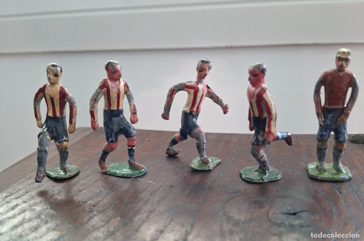 Jeux Anciens: ATL&Eacute;TICO AVIACI&Oacute;N ACTUAL ATL&Eacute;TICO MADRID COMPLETO DE PLOMO DECADA 1930 CASANELLAS ORIGINALES RAREZA