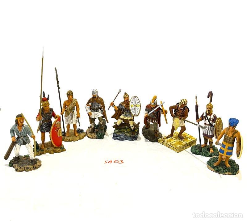 Juguetes antiguos: LOTE 9 FIGURAS GUERREROS ANTIG&Uuml;EDAD 1:32 ALTAYA ARQUERO PARTO, LEGIONARIO REPUBLICANO, SUMERIO (SA03