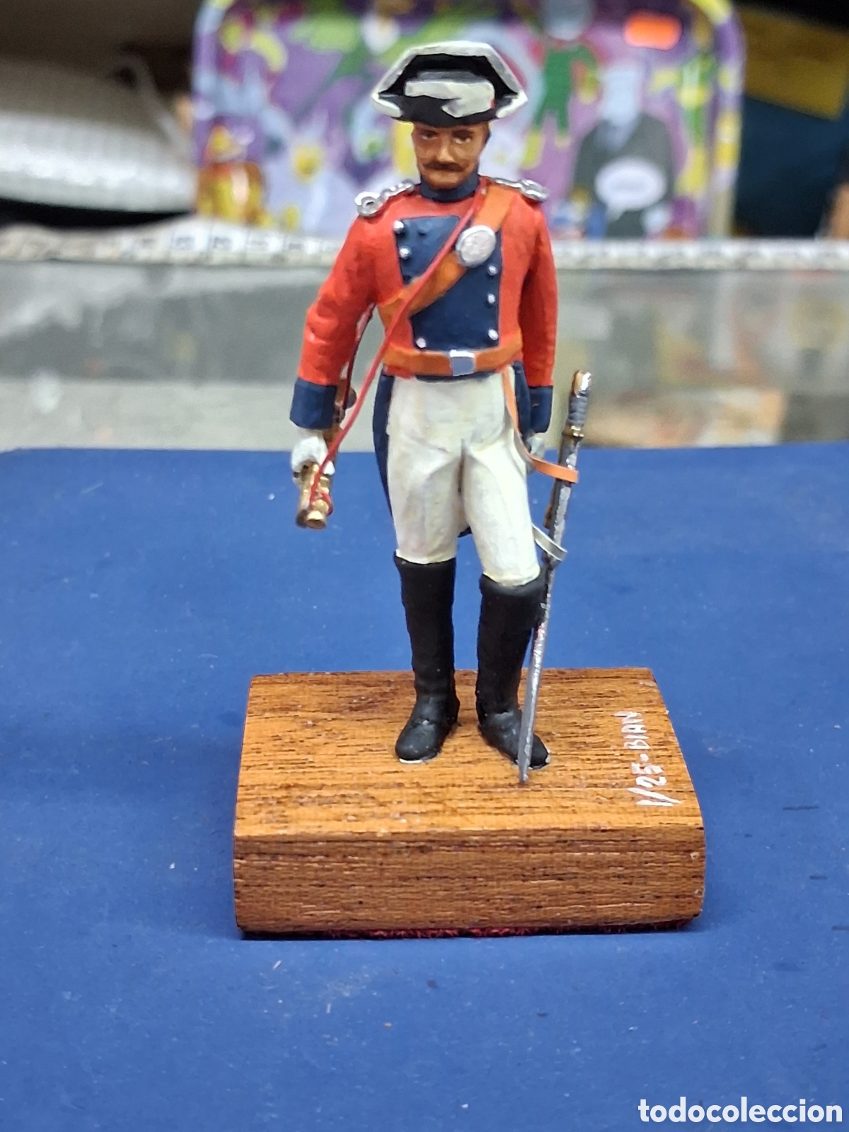 Juguetes antiguos: Soldado plomo trompeta caballeria BIANCHETTI