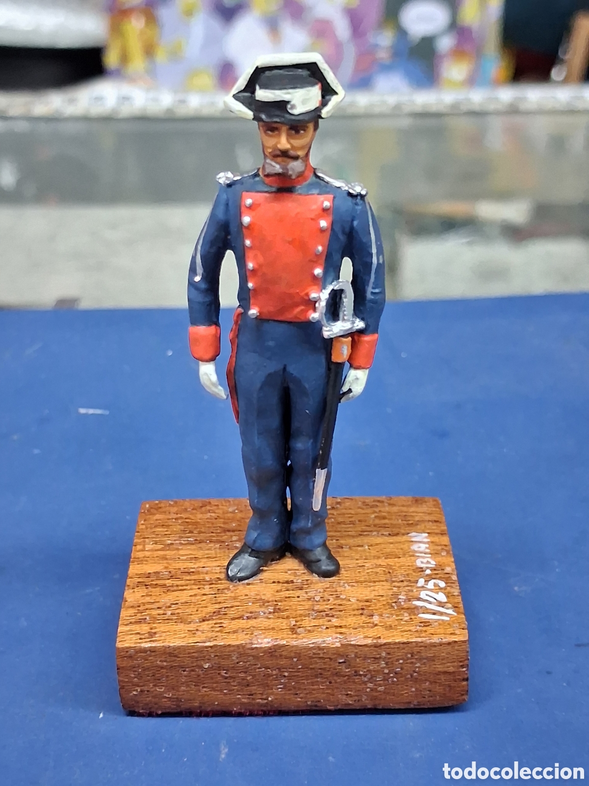 Juguetes antiguos: Soldado plomo 54mm teniente BIANCHETTI