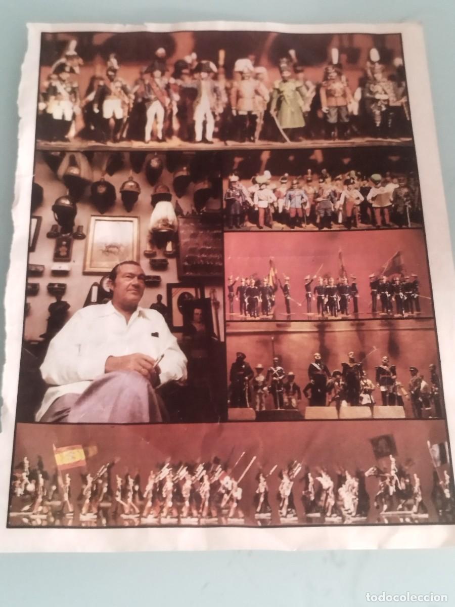 Jeux Anciens: Antigua hoja de revista. Extensa colecci&oacute;n privada de soldaditos de plomo junto a su creador.