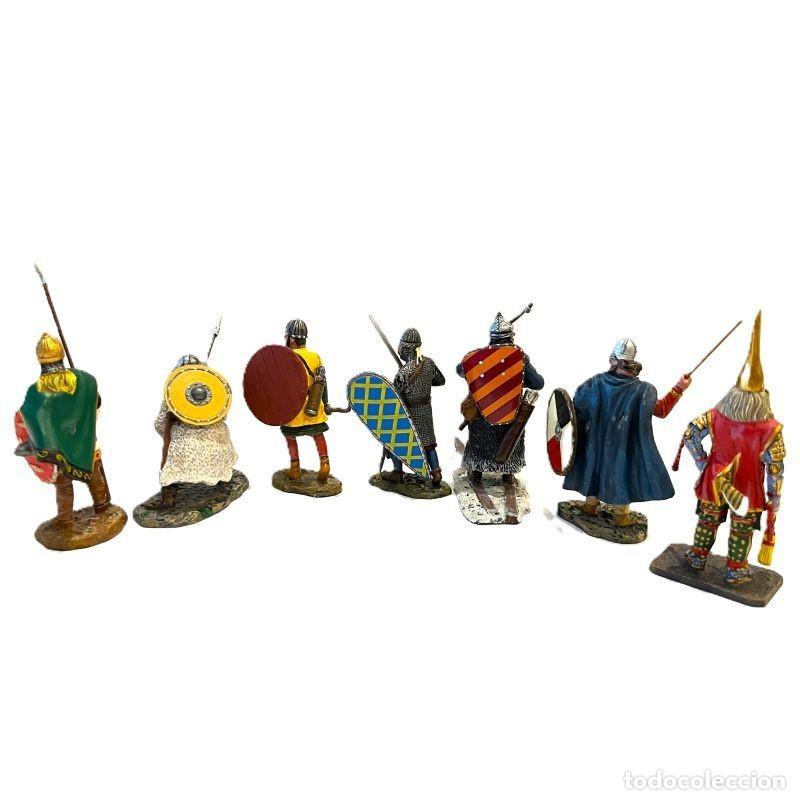 Juguetes antiguos: 7 FIGURAS DEL PRADO GUERREROS MEDIEVALES 1:32 MEROVINGIO, MILICIANO GOTLAND, BALLESTERO GASCON (SA11