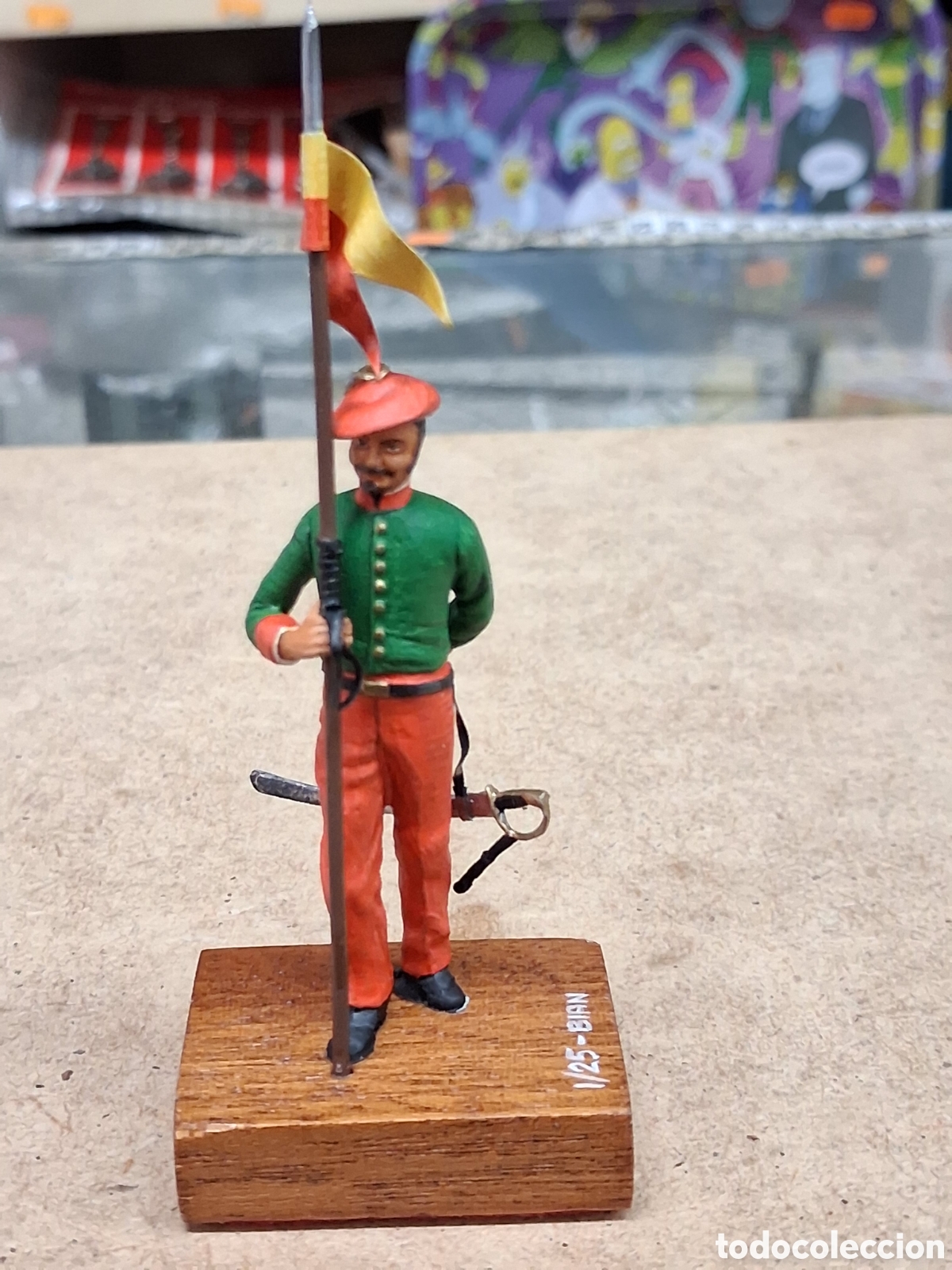 Juguetes antiguos: Soldado plomo bianquetti escuadron lancero navarra