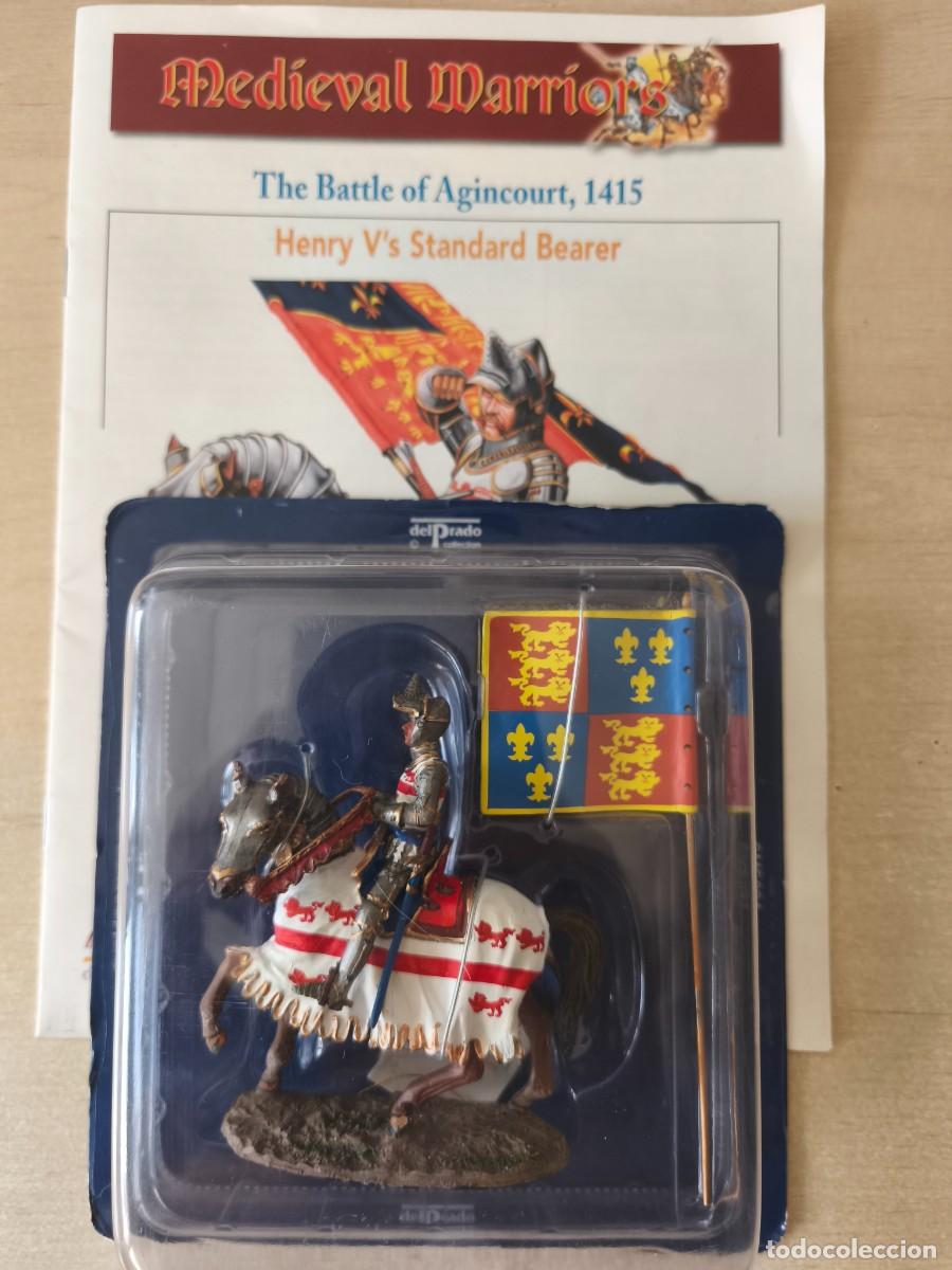 Juguetes antiguos: Caballero Medieval de plomo Sir John Codrington, Henry V&acute;s Standard bearer, Agincourt 1415. Colecci