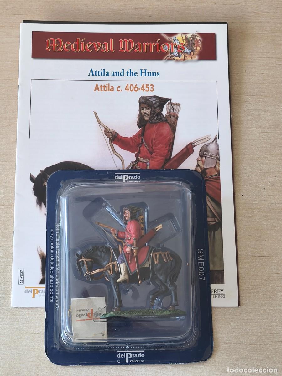 Juguetes antiguos: Caballero Medieval de plomo Attila the Hun 450. Colecci&oacute;n Medieval Warriors SME007. Ediciones del Pr