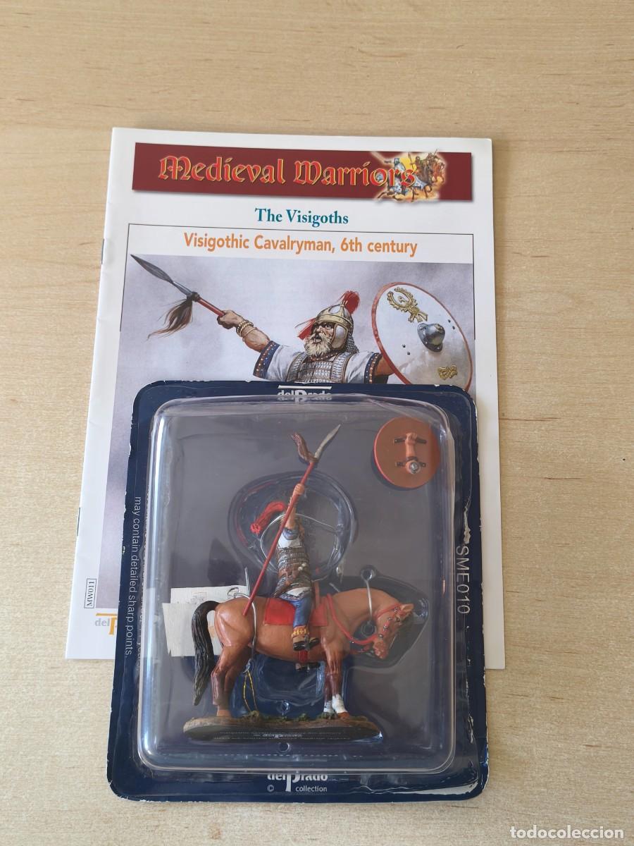 Juguetes antiguos: Caballero Medieval de plomo Visigothic Cavalryman 6th century. Colecci&oacute;n Medieval Warriors SME010. E