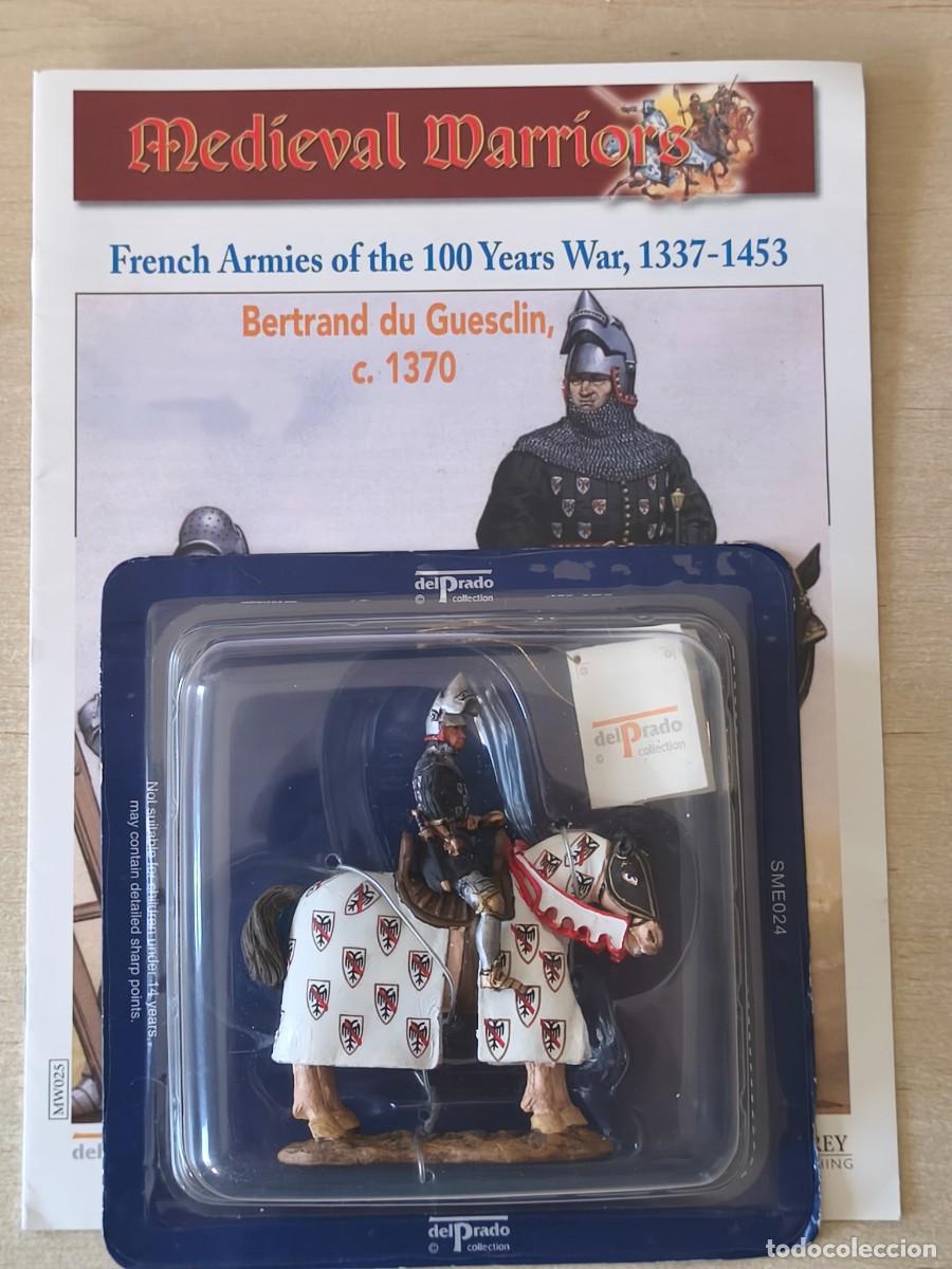 Juguetes antiguos: Caballero Medieval de plomo Bertrand du Guesclin 1370. Colecci&oacute;n Medieval Warriors SME024. Ediciones