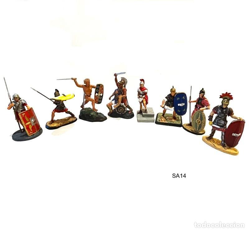 Juguetes antiguos: SET 7 SOLDADOS ANTIGUA ROMA ANDREA MINIATURES 1:32 TRIARIUS ROMANO, MUERTE LEONIDAS, LEGIONARIO(SA14