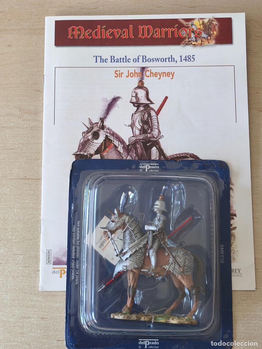 Juguetes antiguos: Caballero Medieval de plomo Sir John Cheyney, Battle of Bosworth 1485. Colecci&oacute;n Medieval Warriors S