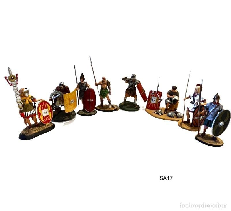 Juguetes antiguos: Set 8 soldados de Antigua Roma. Andrea Miniatures 1:32. Sign&iacute;fero, Soldado Romano &rarr; Leer Descripci&oacute;n